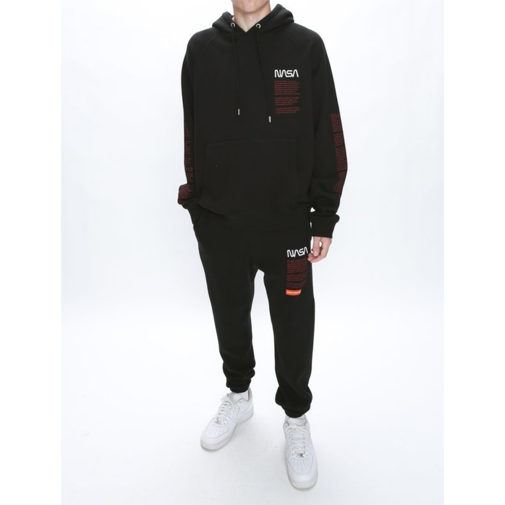 Heron Preston Nasa Facts Slim Sweatpants Cotton Black Size XXL